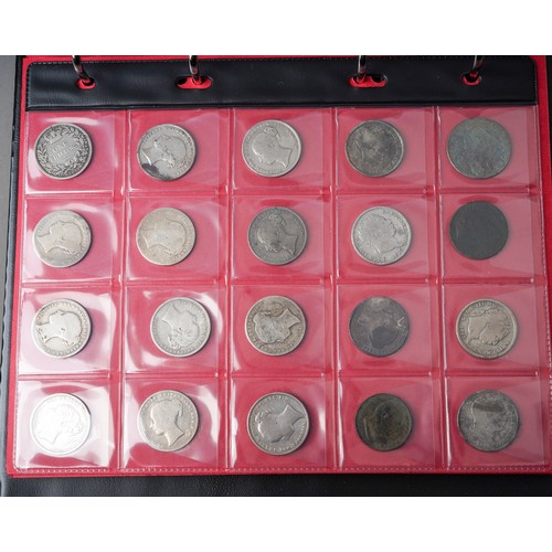 313A - A collection of coins, mainly silverAn album of 19th and 20th century mostly British silver coins, i... 