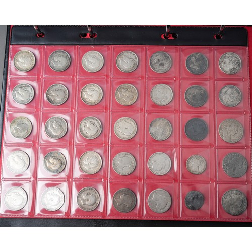 313A - A collection of coins, mainly silverAn album of 19th and 20th century mostly British silver coins, i... 