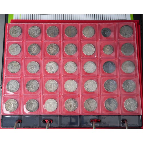 313A - A collection of coins, mainly silverAn album of 19th and 20th century mostly British silver coins, i... 