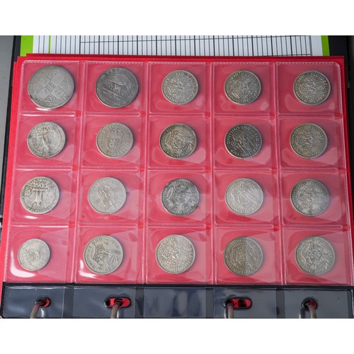 313A - A collection of coins, mainly silverAn album of 19th and 20th century mostly British silver coins, i... 