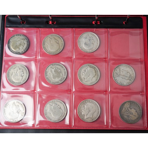 313A - A collection of coins, mainly silverAn album of 19th and 20th century mostly British silver coins, i... 