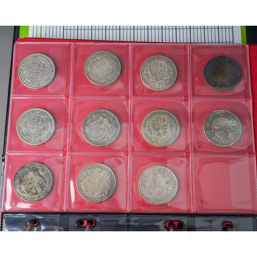 313A - A collection of coins, mainly silverAn album of 19th and 20th century mostly British silver coins, i... 