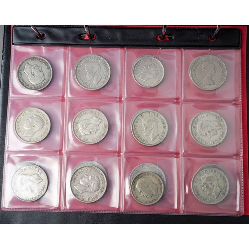 313A - A collection of coins, mainly silverAn album of 19th and 20th century mostly British silver coins, i... 