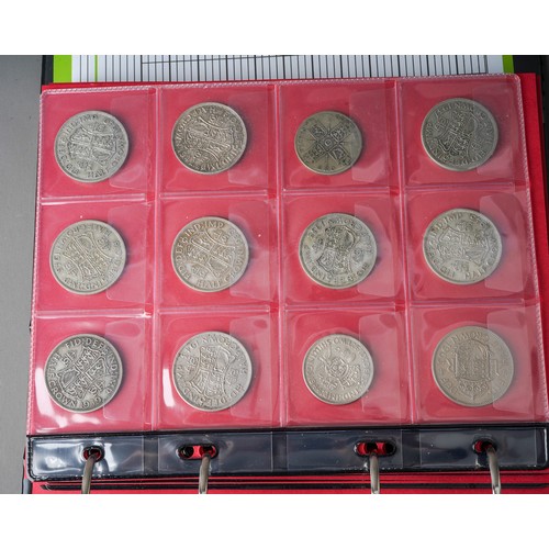 313A - A collection of coins, mainly silverAn album of 19th and 20th century mostly British silver coins, i... 