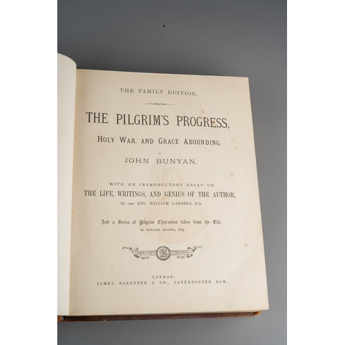 2 - Pilgrims Progress Undated  Publisher James Sangster & Company (Quarter Leather)