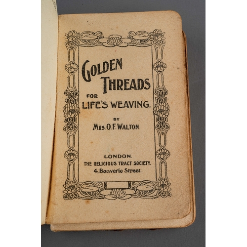 25 - Golden Threads for Life's Weaving 1910 ? Miniature leather book