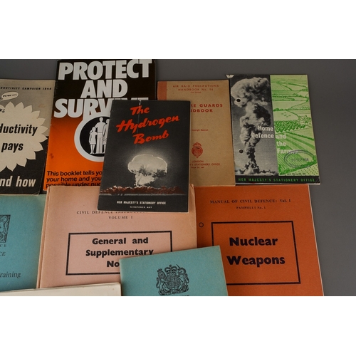 28 - Mixed lot of Nuclear Weapons - Government Issue leaflets dating from 50's and beyond