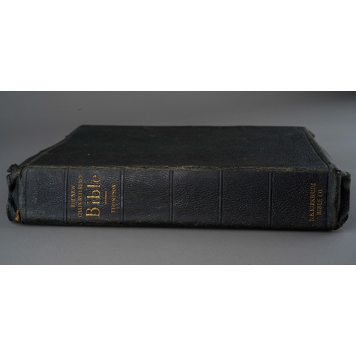 31 - Chain Reference Bible 1929 Yapp edge full leather. Kirkbride Bible Co. King James Bible. Chain refer... 