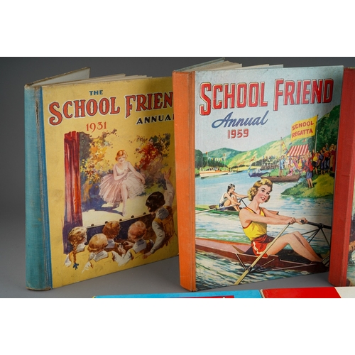 52 - A collection of girls Annuals to include The School Friend Annual 1931 and 4 others 1931-1963