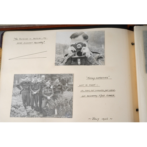 76 - Two original WW2 RAF photo albums taken in Germany in 1945 by Sgt D Richards of 5488K Mobile Signals... 