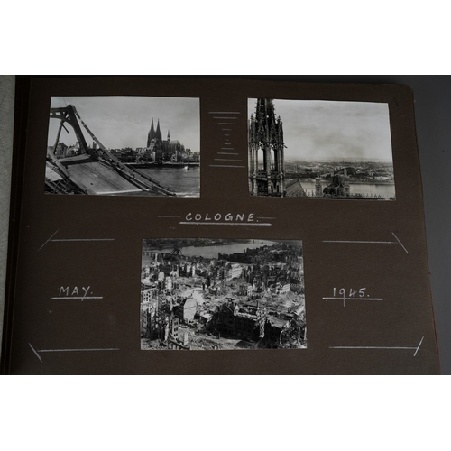 76 - Two original WW2 RAF photo albums taken in Germany in 1945 by Sgt D Richards of 5488K Mobile Signals... 