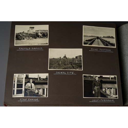 76 - Two original WW2 RAF photo albums taken in Germany in 1945 by Sgt D Richards of 5488K Mobile Signals... 