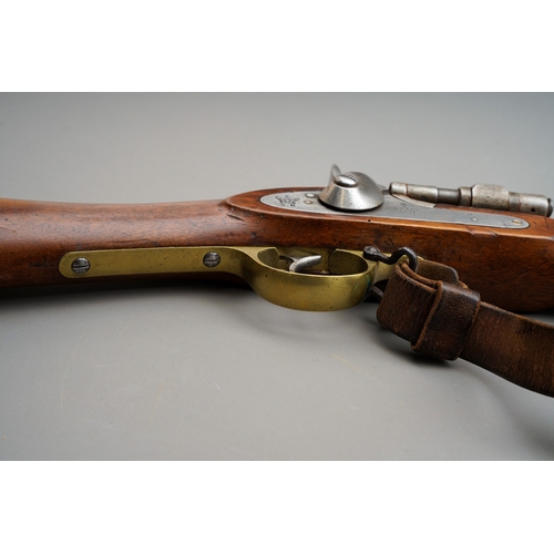 84 - 5773 3 band Snider Enfield rifle, stamped BSA, dated 1871, Butt plate engraved, military markings