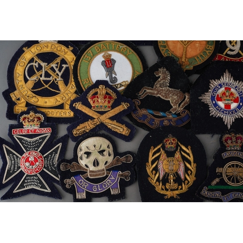 91 - A collection of Veterans Wire Bullion Embroidered Blazer badges, Royal Navy, Army and RAF. To includ... 