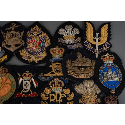 91 - A collection of Veterans Wire Bullion Embroidered Blazer badges, Royal Navy, Army and RAF. To includ... 