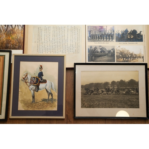 98 - A large quantity of framed and unframed prints and photographs all featuring the Royal Artillery. On... 