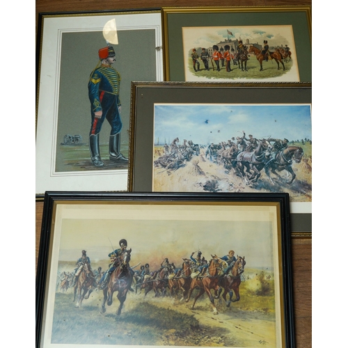 98 - A large quantity of framed and unframed prints and photographs all featuring the Royal Artillery. On... 