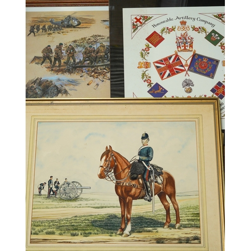 98 - A large quantity of framed and unframed prints and photographs all featuring the Royal Artillery. On... 