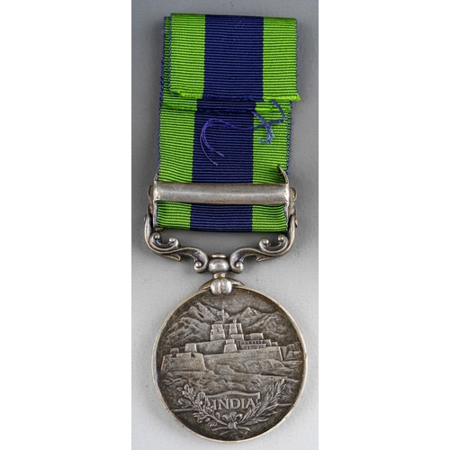 109 - India General Service Medal with Waziristan 1919-21 Clasp to Sepoy Rama Wasudkar, 110 Madras Light I... 