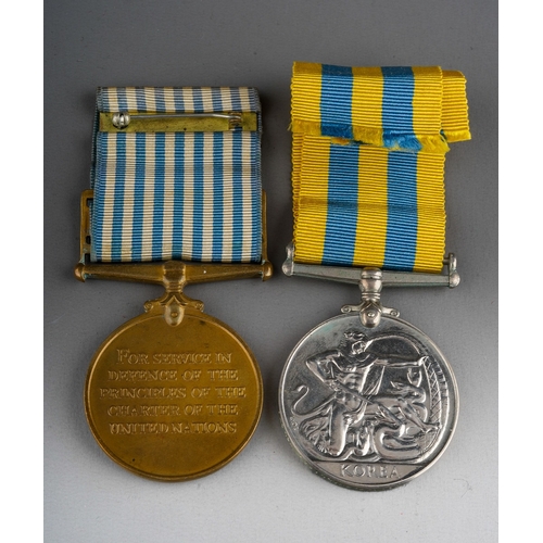 126 - British Korea Medal and UN Korea Medal complete with original ribbons to 22475079 Pte AF Phillips, W... 