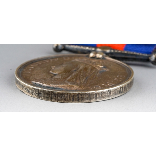 134 - Victorian New Zealand Medal 1861 to 1866 complete with a replacement ribbon. Name has been partially... 