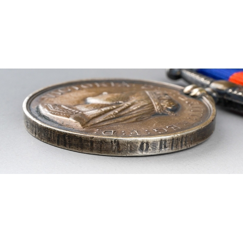 134 - Victorian New Zealand Medal 1861 to 1866 complete with a replacement ribbon. Name has been partially... 