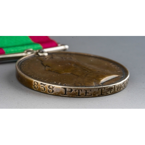 135 - Victorian Afganistan Medal 1878-79-80 with restored suspension, complete with a replacement ribbon t... 