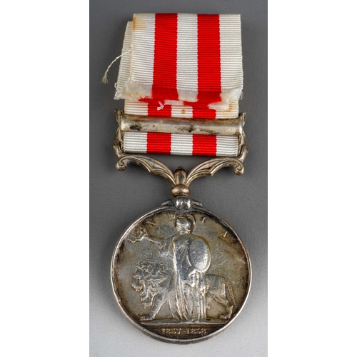 136 - Victorian Indian Mutiny Medal 1857-1858 with Lucknow Clasp to Henry Smith, 97th Regt. Complete with ... 