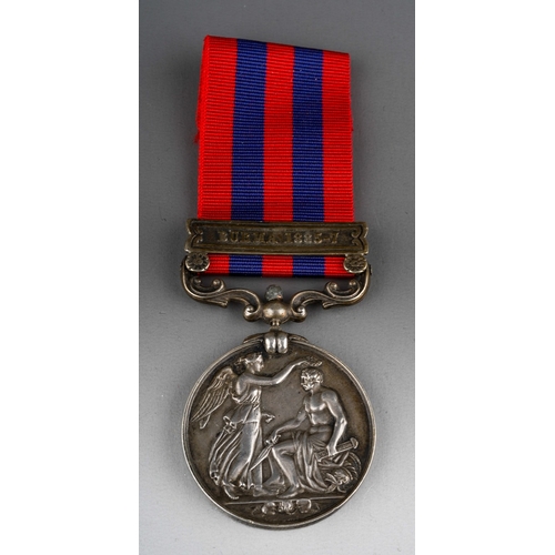 138 - Victorian India General Service Medal with Burma 1887-89 Clasp to 749 Pte B Waterer, 2nd Battl. Roya... 