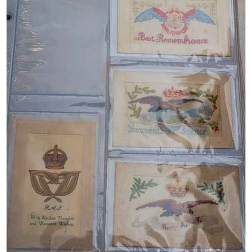 147 - WW1 British Sweetheart Embroidered Postcard Collection comprising of over 130 cards, many of which a... 