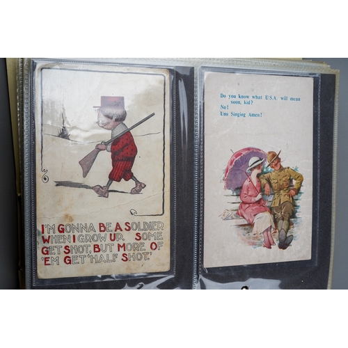 152 - A collection of WW1 British Postcards, mixture of cartoon images including 