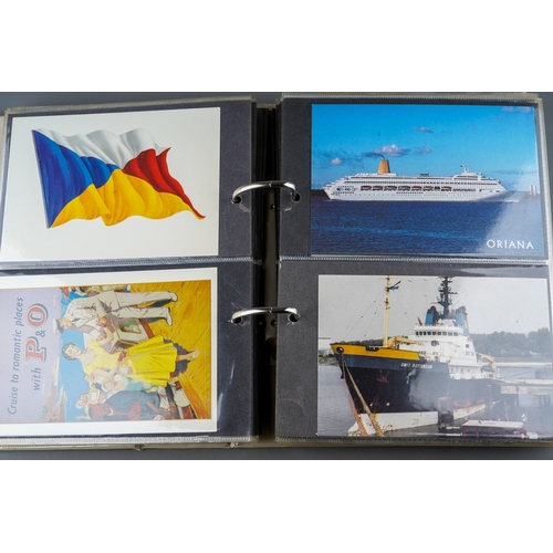 153 - A collection of over 100 Postcards of Ships and Shipping Line interest to include P&O Line, Cunard, ... 