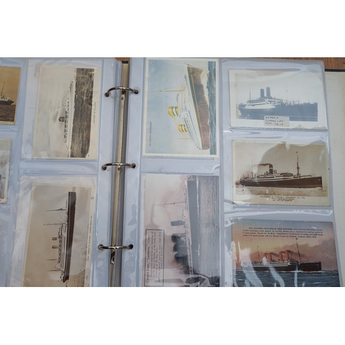 156 - White Star Line and RMS Titantic Shipping Interest Collection comprising of two large albums of Post... 