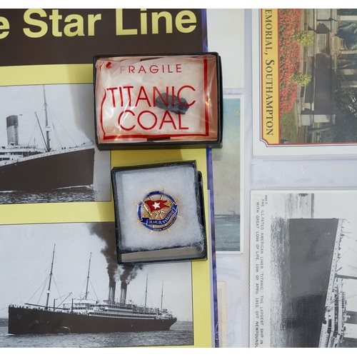 156 - White Star Line and RMS Titantic Shipping Interest Collection comprising of two large albums of Post... 