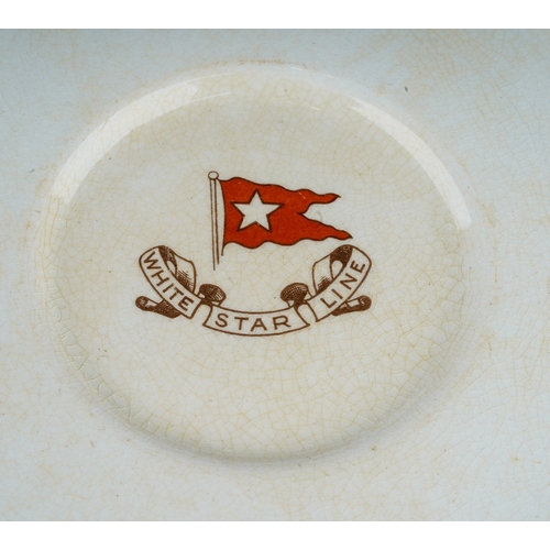 158 - Original White Star Line 3rd class Ceramic plate size 190mm in diameter