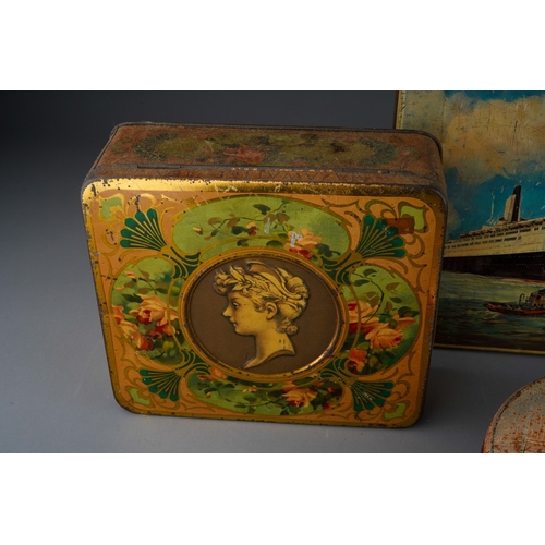 170 - Four vintage tins, two of nautical interest featuring 