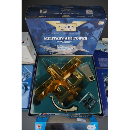 191 - Three boxed Corgi aircraft models, comprising Flight CC99304 Mustang P51, Aviation Archive World War... 