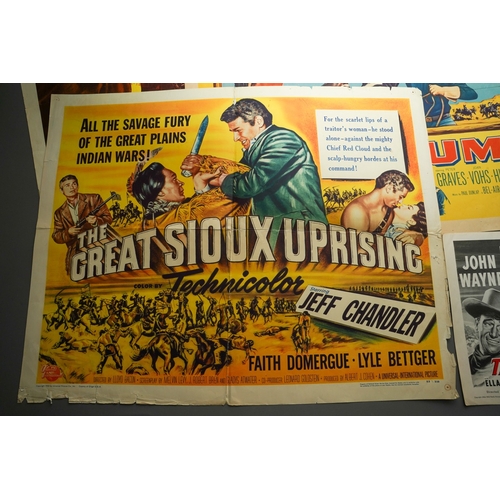 215 - Cinema Interest - Western film interest, comprising four 1950's insert posters for 