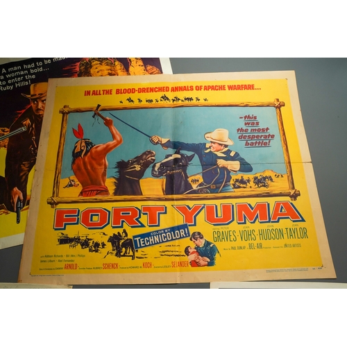 215 - Cinema Interest - Western film interest, comprising four 1950's insert posters for 