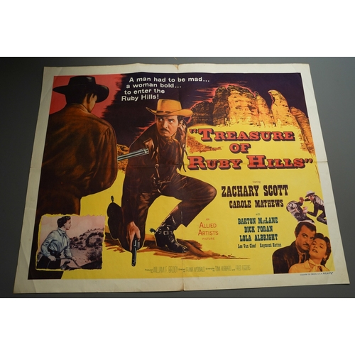 215 - Cinema Interest - Western film interest, comprising four 1950's insert posters for 