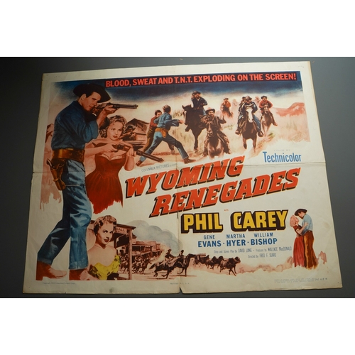 215 - Cinema Interest - Western film interest, comprising four 1950's insert posters for 