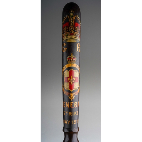 244 - A George V Lincolnshire Constabulary presentation truncheon commemorating the General Strike of 1926... 