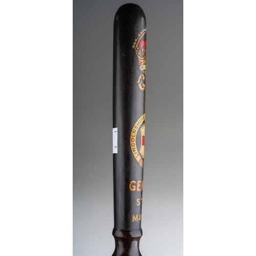 244 - A George V Lincolnshire Constabulary presentation truncheon commemorating the General Strike of 1926... 