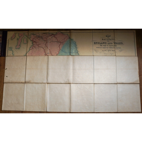 248 - A late Victorian bound cloth Map of the Railways of England & Wales compiled for Ordnance Survey by ... 