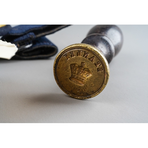 250 - Antique Post office interest - postman's badge, general post office field outfit tin ( empty) and St... 