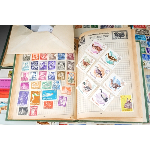 291 - A collection of QV to QE British and World stamps in four albums and loose, including a Boots stock ... 