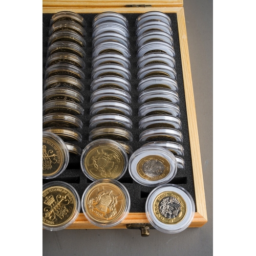 329 - Box containing a collection of 19th and 20th century GB and World coins, including twenty five  £1 (... 