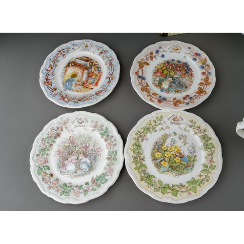 355 - Bramley Hedge by Royal Doulton  - four  large tea cups, 5 plates - are for 4 seasons and a sugar bow... 