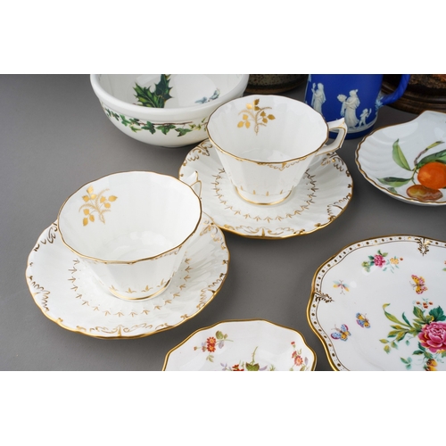 363 - A group of Royal Crown Derby assorted teawares, Portmeirion, Wedgwood, Country Artists, cranberry gl... 