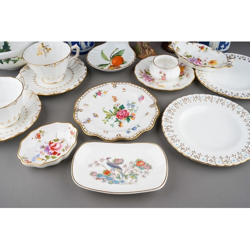 363 - A group of Royal Crown Derby assorted teawares, Portmeirion, Wedgwood, Country Artists, cranberry gl... 